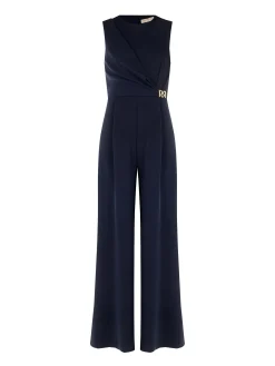 TUTA INTERA BLU NAVY CON DRAPPEGGIO