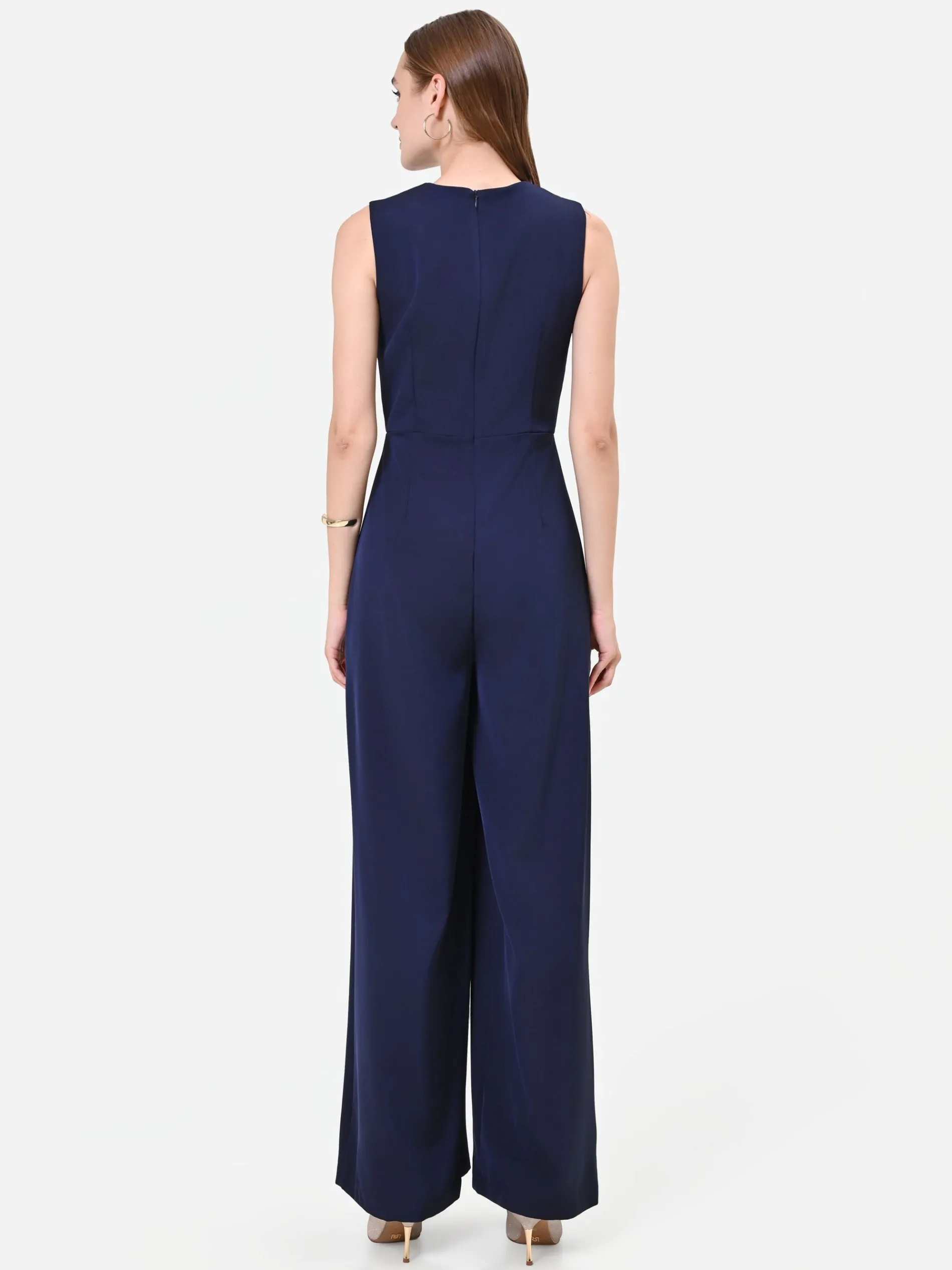 TUTA INTERA BLU NAVY CON DRAPPEGGIO