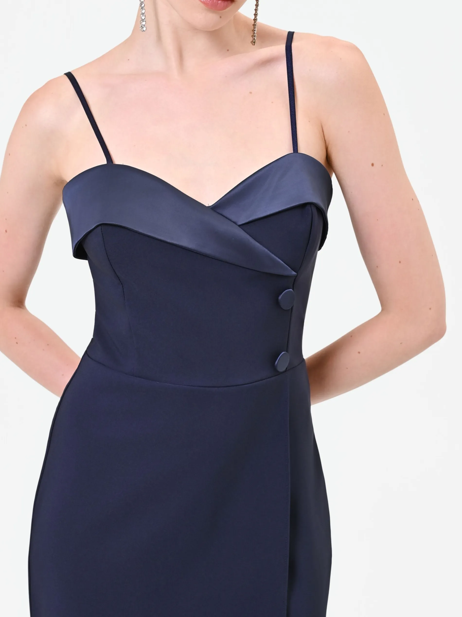 TUTA LUNGA BLU NAVY CON CORPETTO BUSTIER