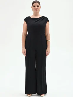 TUTA NERA CURVY CON SCOLLO ASIMMETRICO