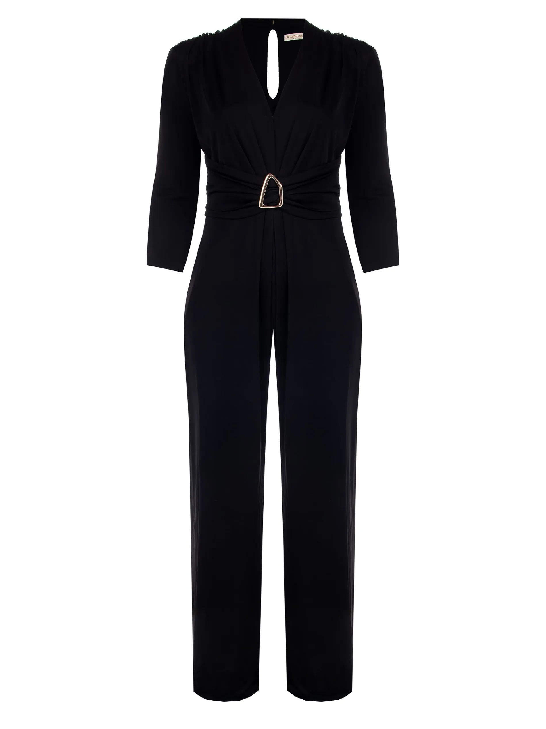 TUTA NERA CURVY PALAZZO IN JERSEY FLUIDO