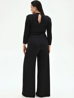 TUTA NERA CURVY PALAZZO IN JERSEY FLUIDO