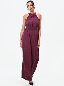 TUTA ROSSO BORDEAUX CON PANTALONE PALAZZO